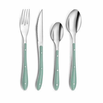 Set de Cubiertos Amefa Bistro Verde Metal 24 Piezas