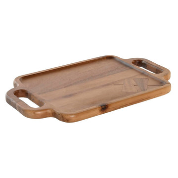 Tabla de cortar DKD Home Decor Marrón Acacia 40 x 25 x 2 cm (12 Unidades)