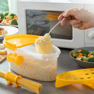 Cuecepasta para Microondas 4 en 1 con Accesorios y Recetas Pastrainest InnovaGoods